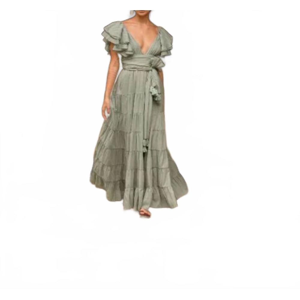 NEW ERIKA PEÑA vale maxi dress in olive